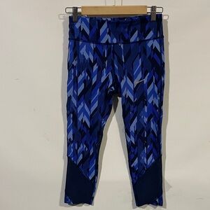 Nike dri-fit Blue Geometric Pattern Leggings